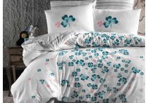Постельное белье ранфорс First Choice - Chance Turquoise (Турция), евро